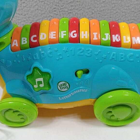 Leap Frog Pull Along Lettersaurus Learning Dinosaur Alphabet Counting Toy - Picture 4 of 9